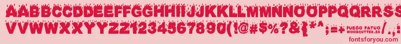 FuegoFatuo Font – Red Fonts on Pink Background