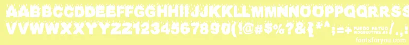 FuegoFatuo Font – White Fonts on Yellow Background