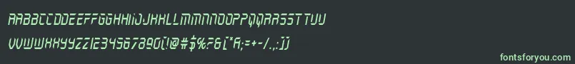 Шрифт holojacketcondital – зелёные шрифты на чёрном фоне