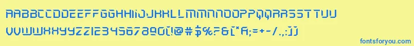 holojacketexpand Font – Blue Fonts on Yellow Background