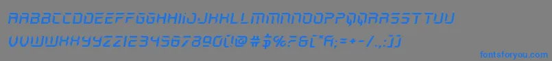 holojacketexpandital Font – Blue Fonts on Gray Background
