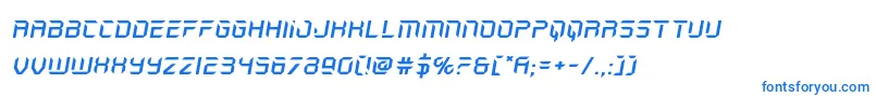 Czcionka holojacketexpandital – niebieskie czcionki na białym tle