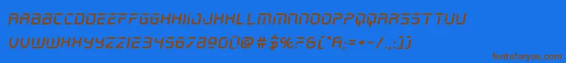 holojacketexpandital Font – Brown Fonts on Blue Background