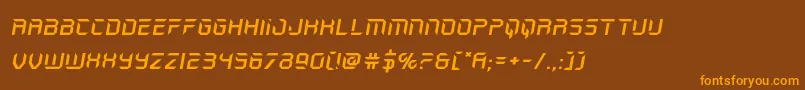 holojacketexpandital Font – Orange Fonts on Brown Background