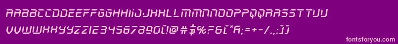 holojacketexpandital Font – Pink Fonts on Purple Background