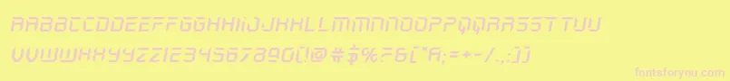 holojacketexpandital-Schriftart – Rosa Schriften auf gelbem Hintergrund
