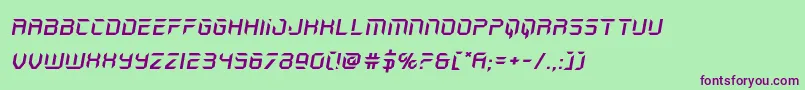holojacketexpandital Font – Purple Fonts on Green Background