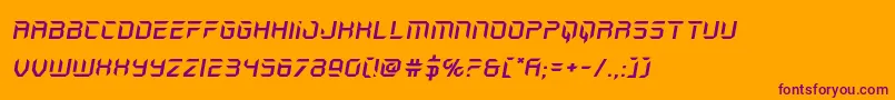 フォントholojacketexpandital – オレンジの背景に紫のフォント
