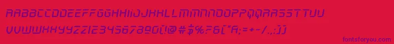 フォントholojacketexpandital – 赤い背景に紫のフォント