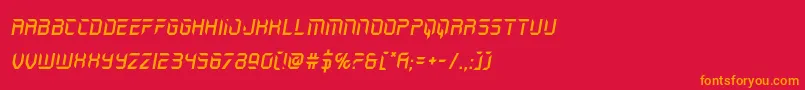 holojacketital Font – Orange Fonts on Red Background