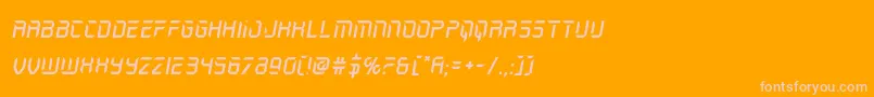 holojacketital-Schriftart – Rosa Schriften auf orangefarbenem Hintergrund