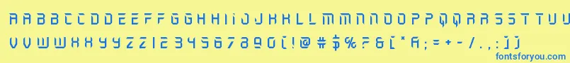 holojackettitle Font – Blue Fonts on Yellow Background
