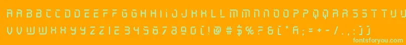 Шрифт holojackettitle – зелёные шрифты на оранжевом фоне