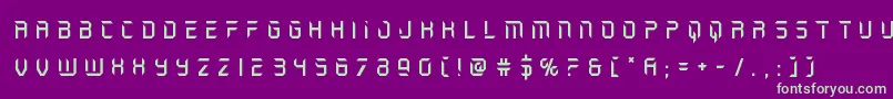 holojackettitle Font – Green Fonts on Purple Background