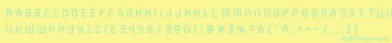 holojackettitle Font – Green Fonts on Yellow Background