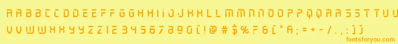 holojackettitle Font – Orange Fonts on Yellow Background