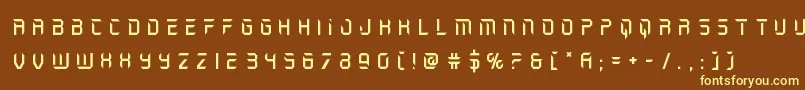holojackettitle Font – Yellow Fonts on Brown Background