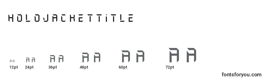 Размеры шрифта Holojackettitle (129796)