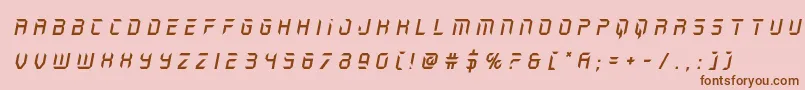 holojackettitleital Font – Brown Fonts on Pink Background