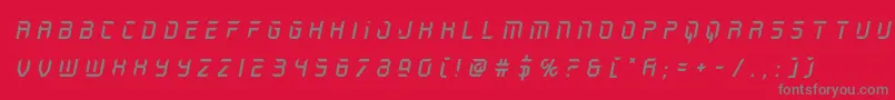 holojackettitleital Font – Gray Fonts on Red Background
