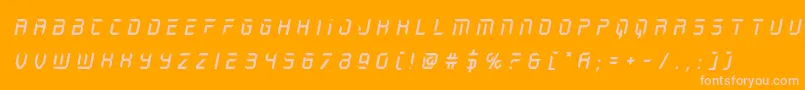 Fonte holojackettitleital – fontes rosa em um fundo laranja