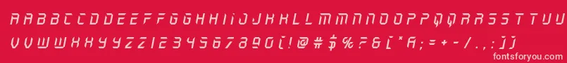 holojackettitleital Font – Pink Fonts on Red Background