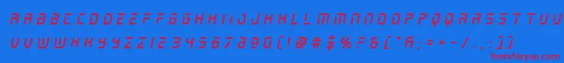 holojackettitleital Font – Red Fonts on Blue Background