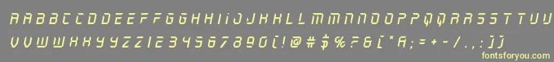 holojackettitleital Font – Yellow Fonts on Gray Background