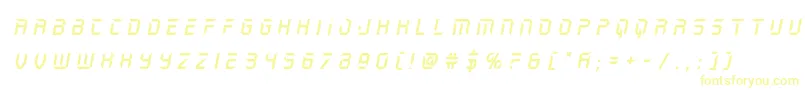 holojackettitleital Font – Yellow Fonts on White Background