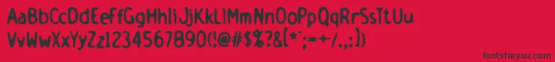 holsb    Font – Black Fonts on Red Background