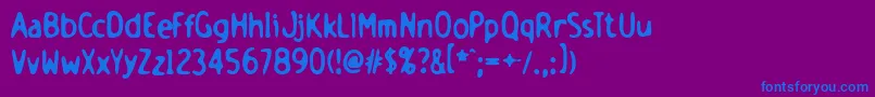 holsb    Font – Blue Fonts on Purple Background