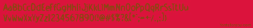 holsb    Font – Brown Fonts on Red Background