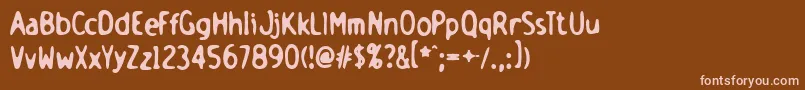 holsb    Font – Pink Fonts on Brown Background