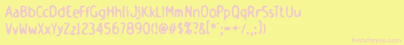 holsb    Font – Pink Fonts on Yellow Background