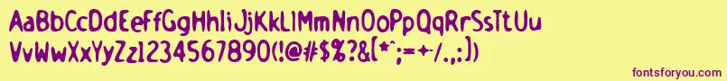 holsb    Font – Purple Fonts on Yellow Background