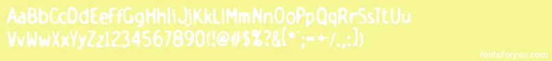 holsb    Font – White Fonts on Yellow Background