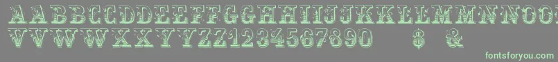 Holtzschue Regular Font – Green Fonts on Gray Background