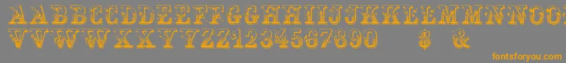 Holtzschue Regular Font – Orange Fonts on Gray Background
