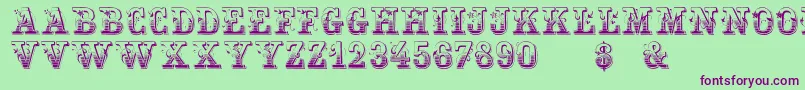 Holtzschue Regular Font – Purple Fonts on Green Background