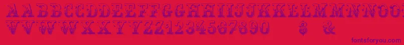 Holtzschue Regular Font – Purple Fonts on Red Background