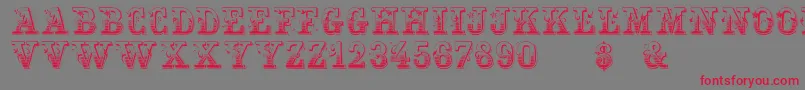Holtzschue Regular Font – Red Fonts on Gray Background