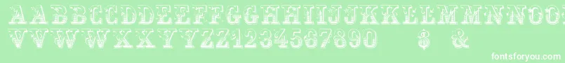 Holtzschue Regular Font – White Fonts on Green Background