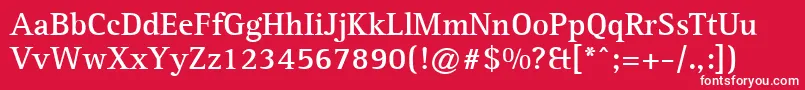 フォントAgfarotisserifBold – 赤い背景に白い文字