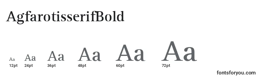 Размеры шрифта AgfarotisserifBold
