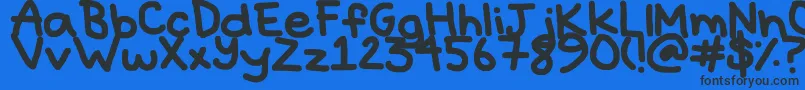 フォントHyperbole – 黒い文字の青い背景