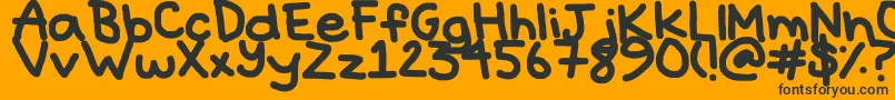 Hyperbole Font – Black Fonts on Orange Background