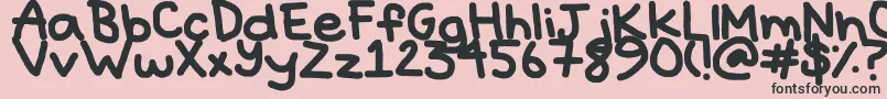Hyperbole-fontti – mustat fontit vaaleanpunaisella taustalla