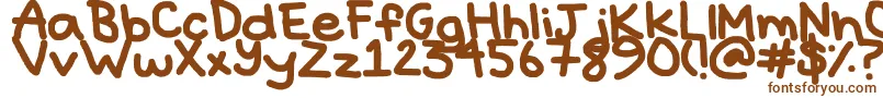 Hyperbole-fontti – ruskeat fontit valkoisella taustalla