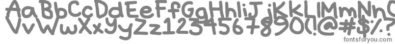 Hyperbole-fontti – harmaat kirjasimet valkoisella taustalla