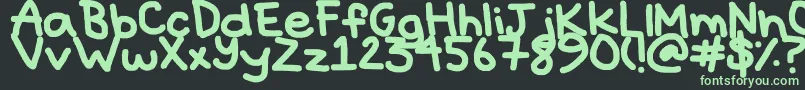 Hyperbole-fontti – vihreät fontit mustalla taustalla